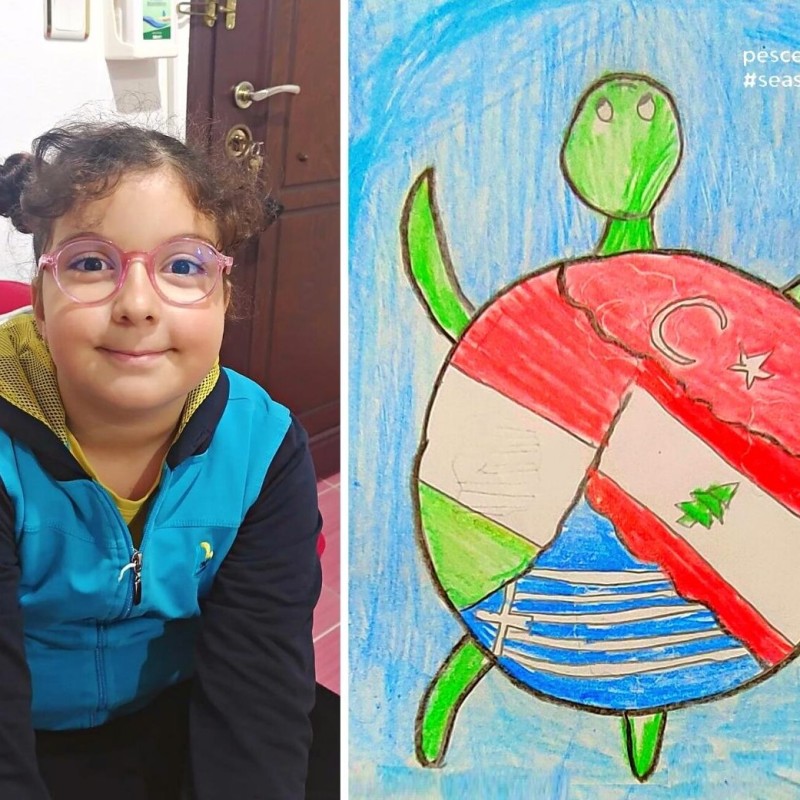 La tartaruga rotonda di Asrin per il progetto MARE E CIELO DI PACE
